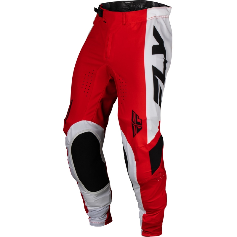 Spodnie motocrossowe FLY Racing Lite 2024 czerwono-biało-czarne