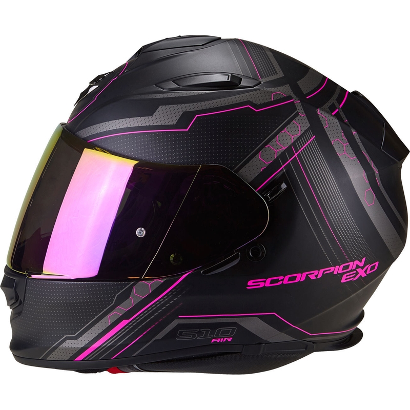 Kask integralny Scorpion EXO-510 Air Sync czarny matowy-różowy