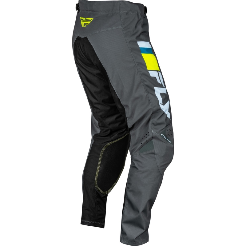 Spodnie motocrossowe FLY Racing Kinetic Prix w kolorze szaro-fluo-żółtym,