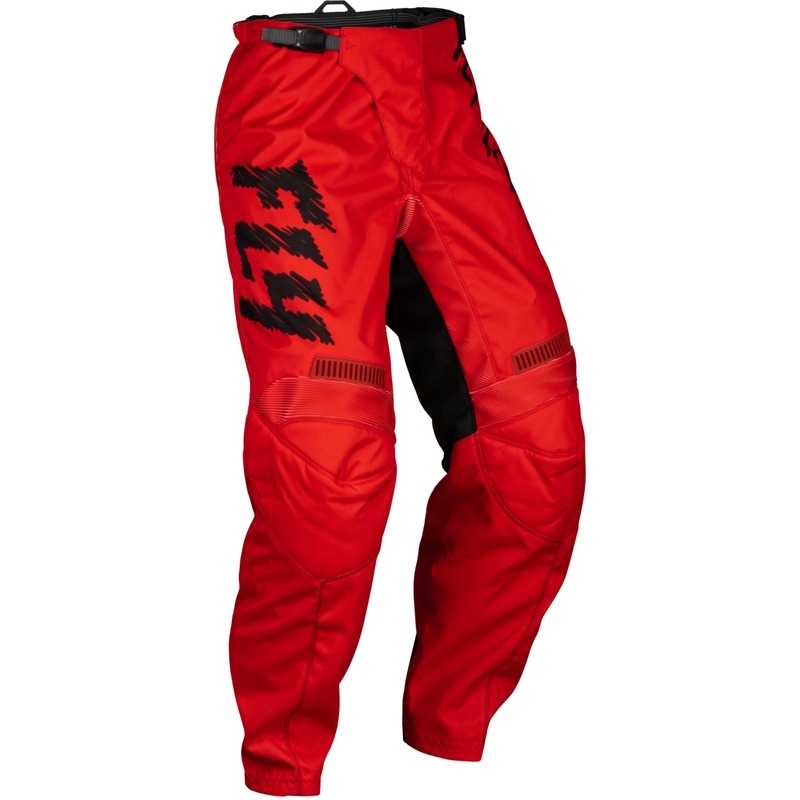 Spodnie motocrossowe dziecięce FLY Racing F-16 w kolorze czerwono-czarno-szarym