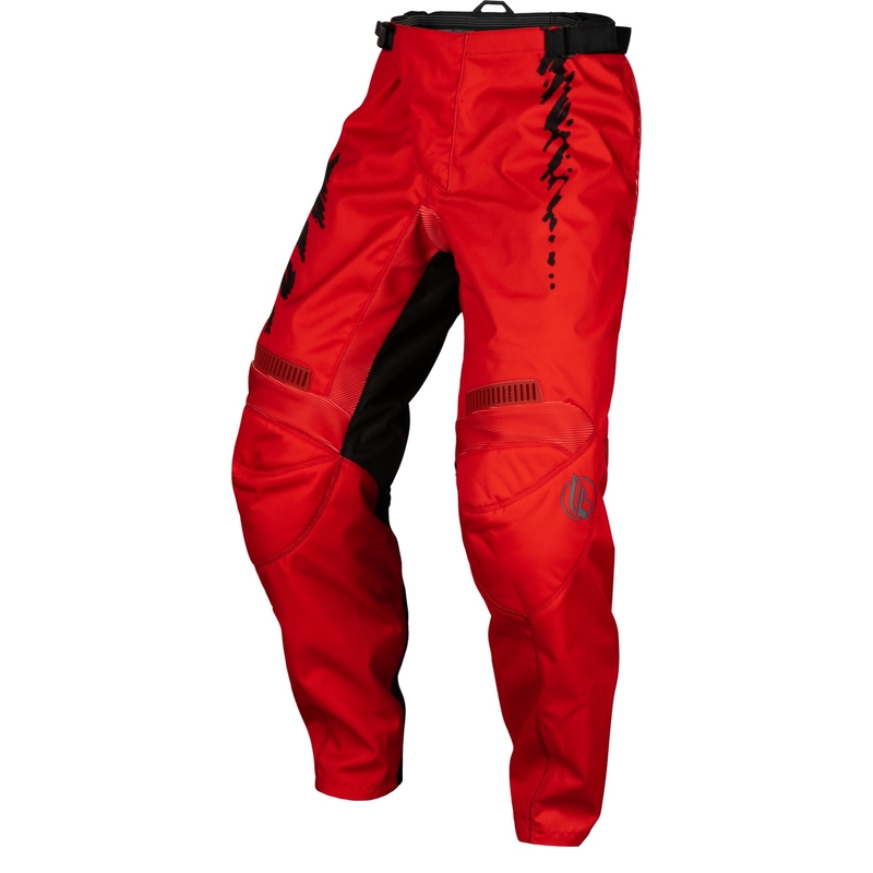 Spodnie motocrossowe dziecięce FLY Racing F-16 w kolorze czerwono-czarno-szarym