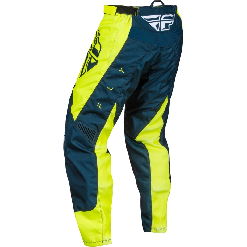 Spodnie motocrossowe FLY Racing F-16 2024 niebiesko-żółto-białe