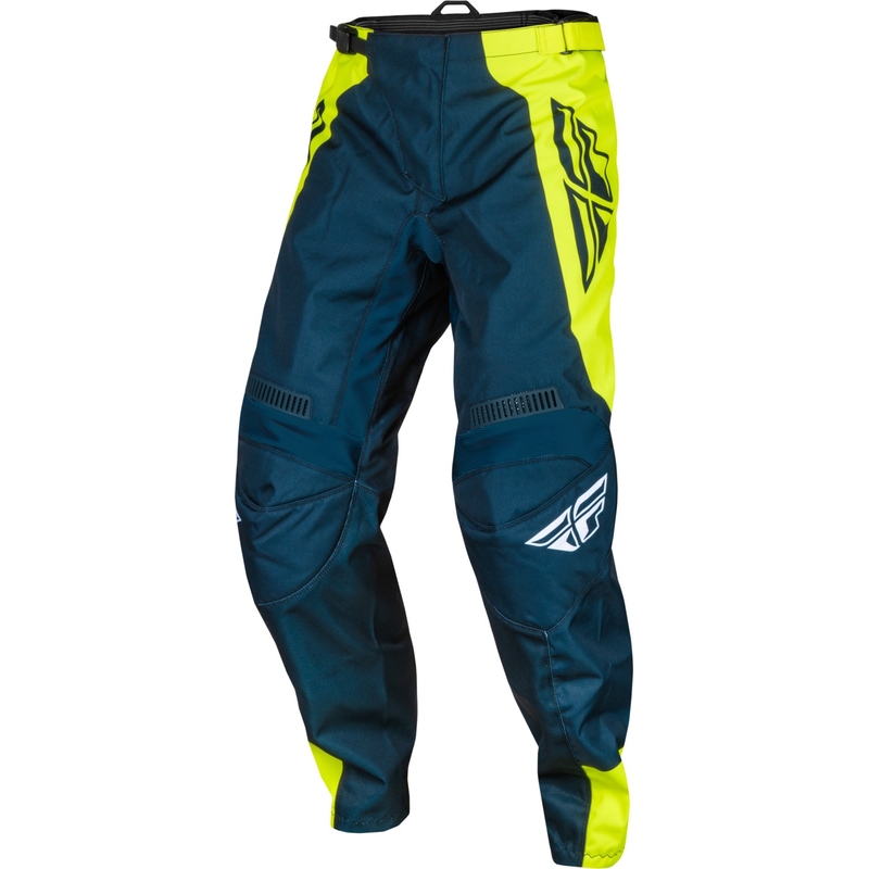 Spodnie motocrossowe FLY Racing F-16 2024 niebiesko-żółto-białe
