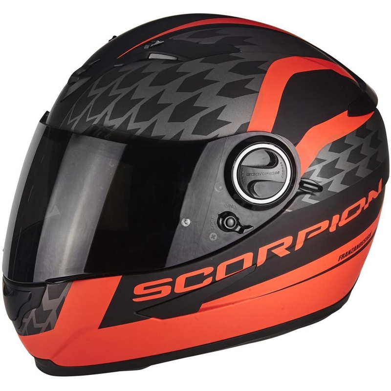Integralny kask motocyklowy Scorpion EXO-490 Genesi czarny matowy-fluo czerwony wyprzedaż