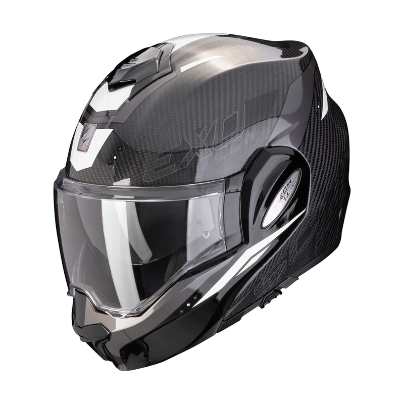 Kask motocyklowy składany Scorpion EXO-TECH EVO CARBON ROVER czarno-biały