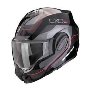 Překlápěcí helma na motorku Scorpion EXO-TECH EVO PRO COMMUTA černo-stříbrno-červená