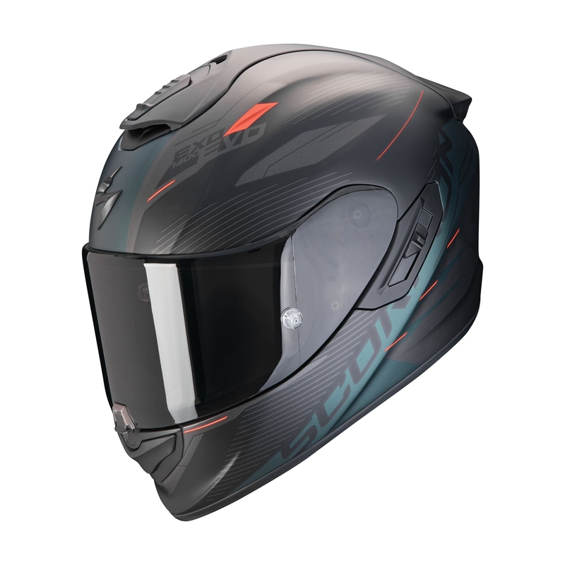 Integrální helma na motorku Scorpion EXO-1400 EVO II AIR LUMA matná černo-zelená wyprzedaż