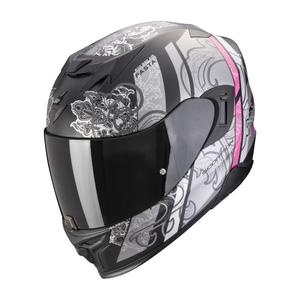 Integrální helma na motorku Scorpion EXO-520 EVO AIR FASTA matná černo-stříbrno-růžová