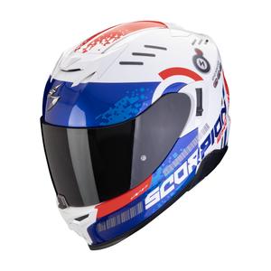 Integrální helma na motorku Scorpion EXO-520 EVO AIR TITAN bílo-modro-červená