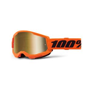 Gogle motocrossowe 100% STRATA 2 New pomarańczowe (złota pleksi)