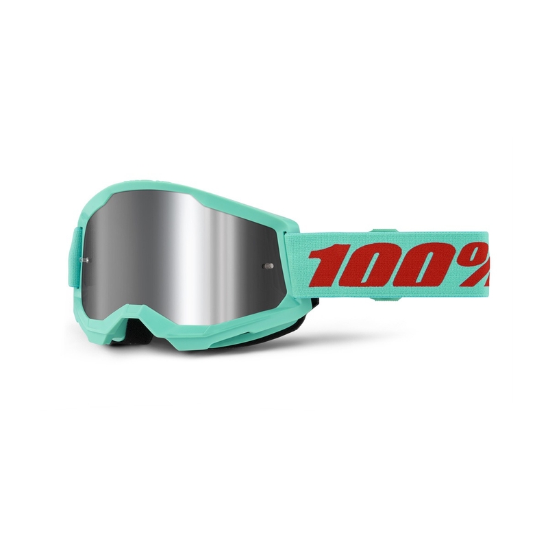 Gogle motocrossowe 100% STRATA 2 New Maupiti zielone (srebrne pleksi)