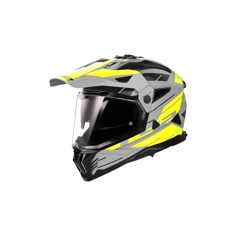 Kask motocyklowy enduro LS2 MX702 PIONEER II NAMIB szary-fluo żółty