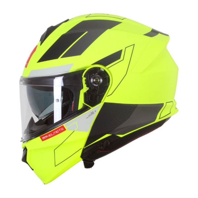 Kask motocyklowy MT Genesis SV Talo C3 fluo żółto-szary matowy flip-up