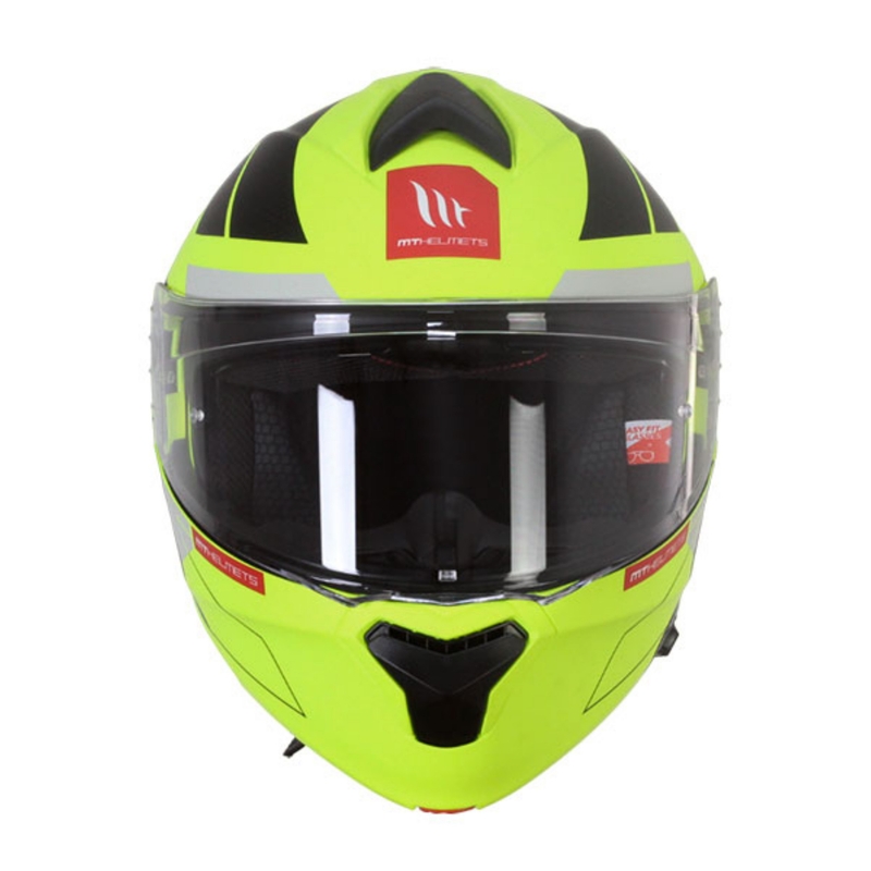 Kask motocyklowy MT Genesis SV Talo C3 fluo żółto-szary matowy flip-up