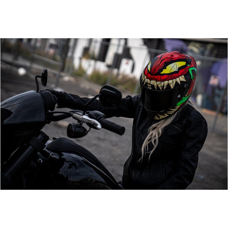 Integrální přilba na motorku HJC RPHA 1 Toxin Marvel MC1SF červeno-šedo-zelená wyprzedaż