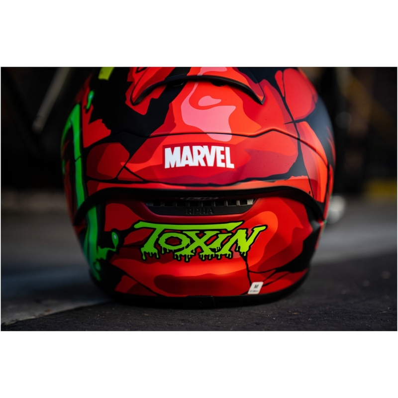 Integrální přilba na motorku HJC RPHA 1 Toxin Marvel MC1SF červeno-šedo-zelená wyprzedaż