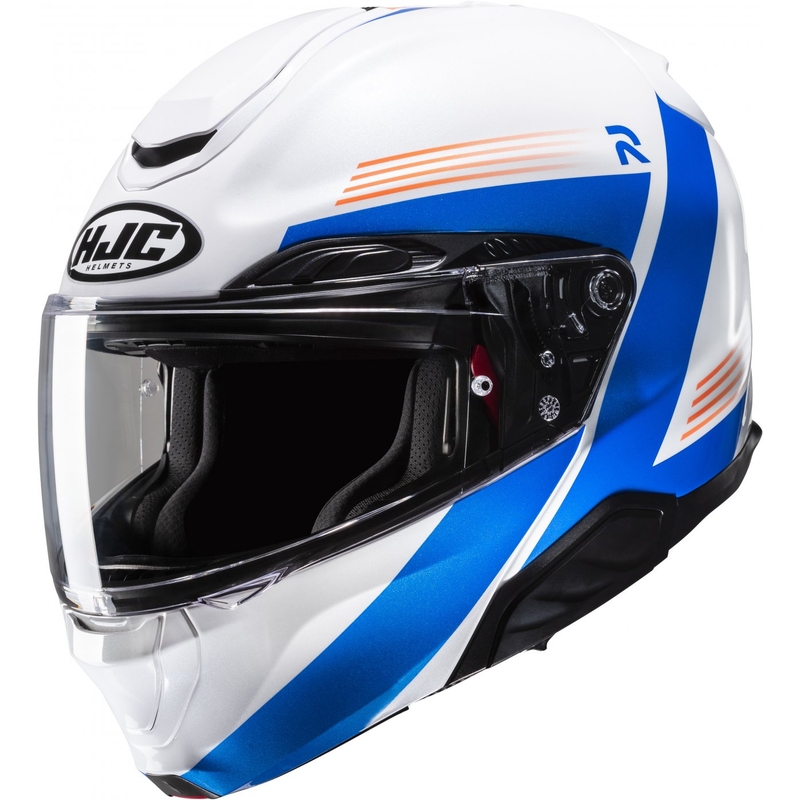 Kask motocyklowy HJC RPHA 91 Abbes MC27 Flip Up Biało-Niebieski Wyprzedaż
