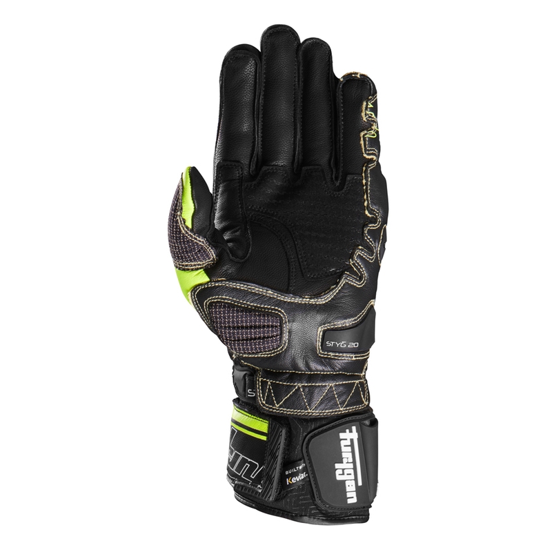 Furygan Styg 20 x Kevlar rękawice motocyklowe czarno-fluo żółto-białe