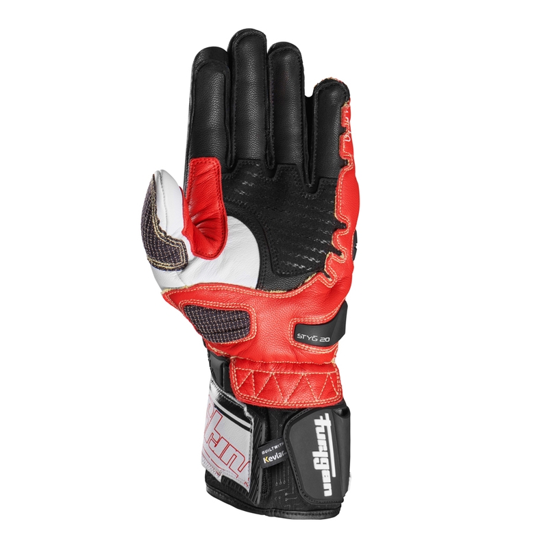 Rękawice motocyklowe Furygan Styg 20 x Kevlar czarno-biało-czerwone