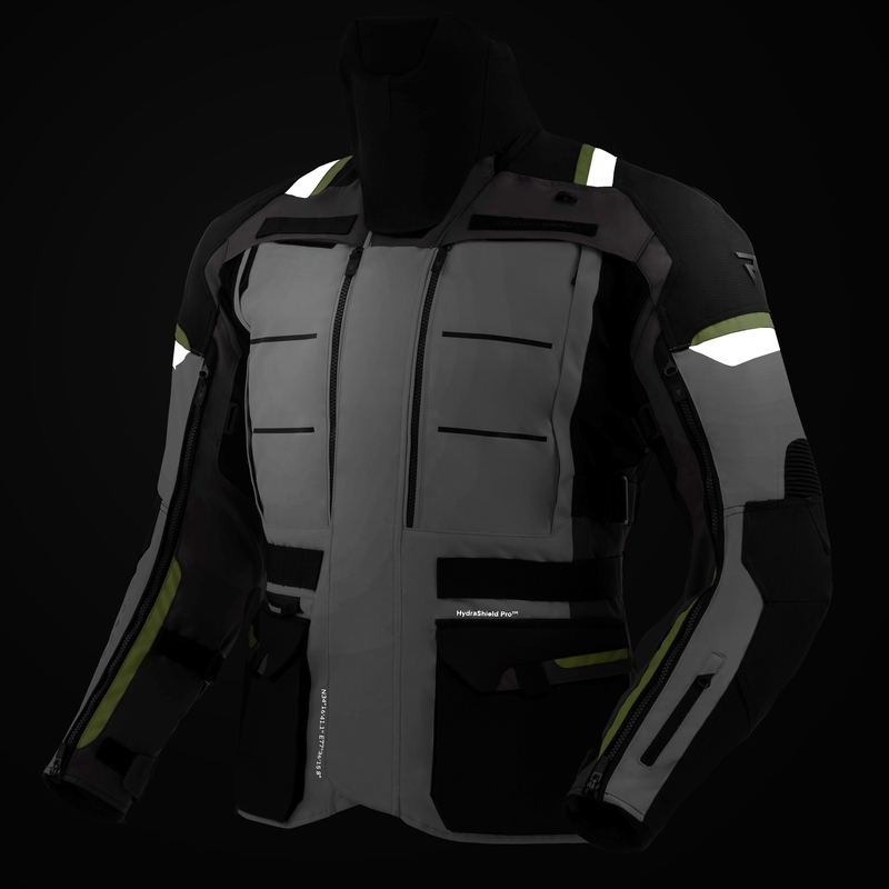 Kurtka motocyklowa Rebelhorn Cubby V czarno-szaro-fluo-żółta