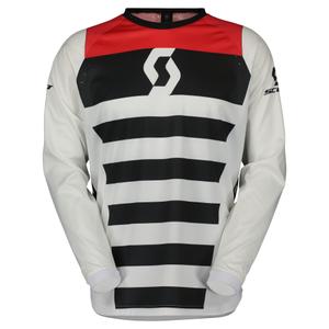 Koszulka motocrossowa Scott EVO RACE biało-czerwona