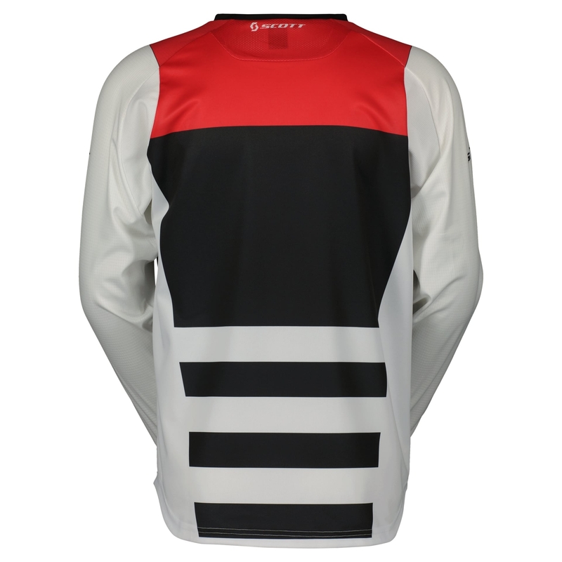 Koszulka motocrossowa Scott EVO RACE biało-czerwona