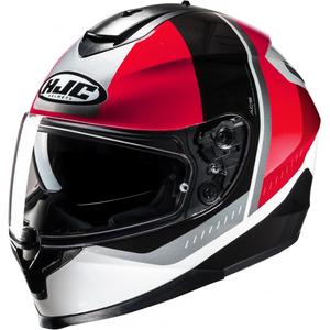 Kask motocyklowy integralny HJC C70N Alia MC1 biało-szaro-czerwono-czarny