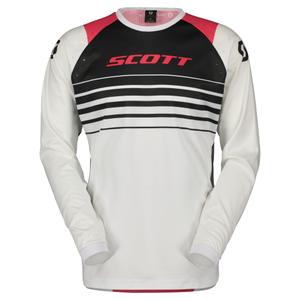 Koszulka motocrossowa Scott EVO SWAP biało-różowa