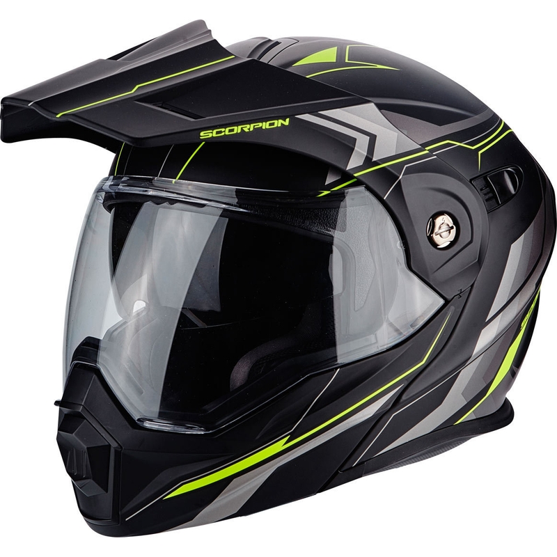 Szczękowy kask enduro Scorpion ADX-1 Anima czarny matowy-fluo żółty wyprzedaż