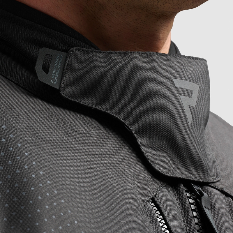 Kurtka motocyklowa Rebelhorn Hiker IV czarno-antracytowo-fluorescencyjno-żółta