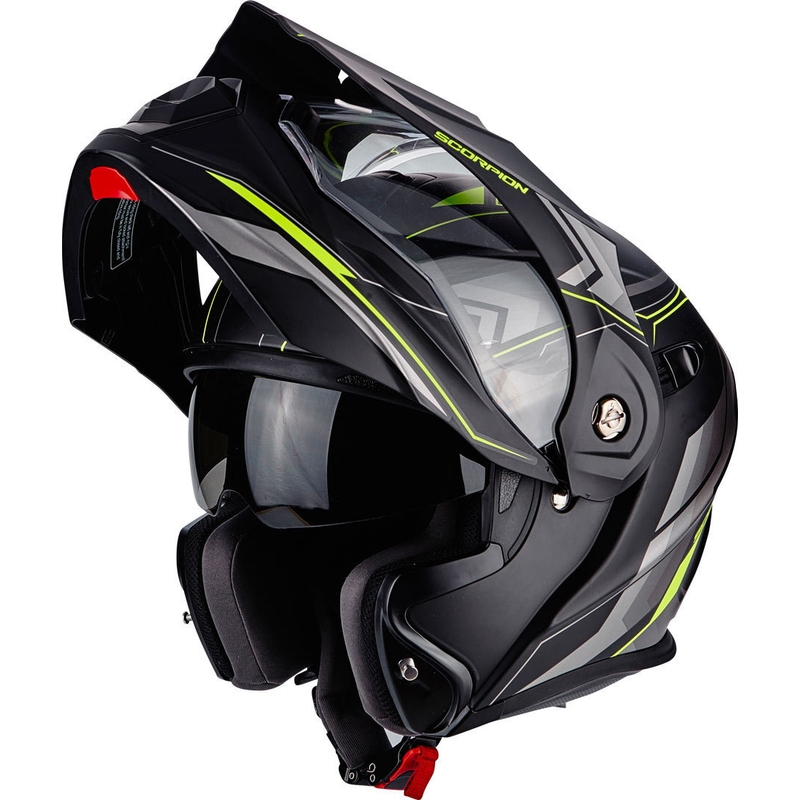 Szczękowy kask enduro Scorpion ADX-1 Anima czarny matowy-fluo żółty wyprzedaż
