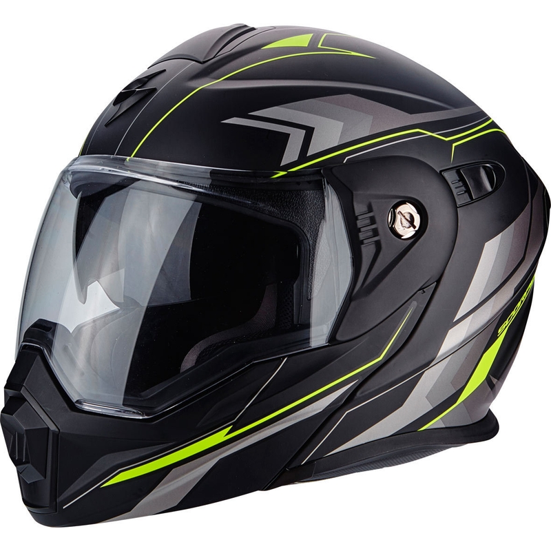 Szczękowy kask enduro Scorpion ADX-1 Anima czarny matowy-fluo żółty wyprzedaż