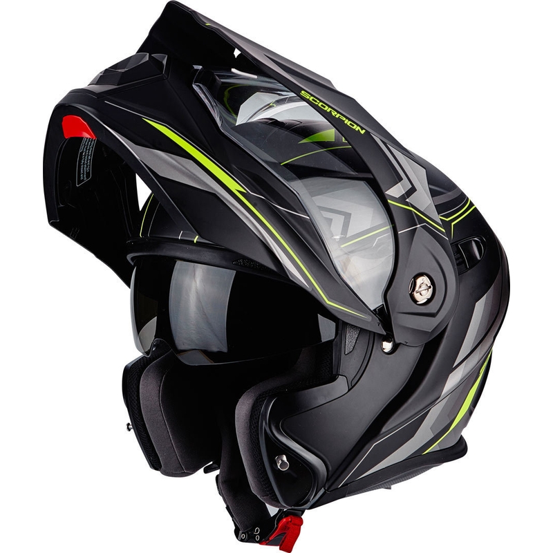 Szczękowy kask enduro Scorpion ADX-1 Anima czarny matowy-fluo żółty wyprzedaż