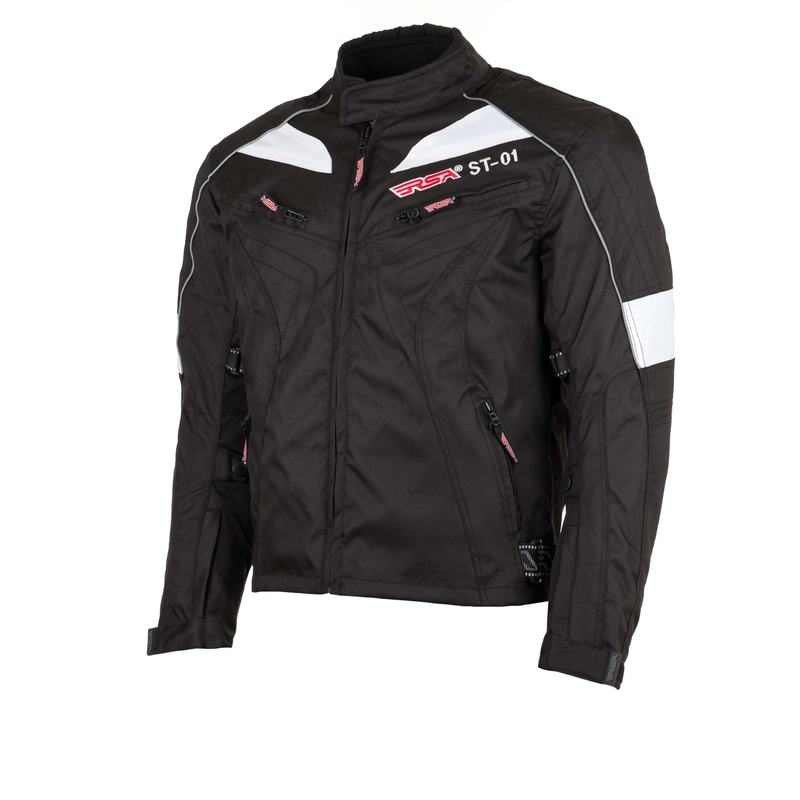 Kurtka motocyklowa RSA ST-01 czarno-biała wyprzedaż
