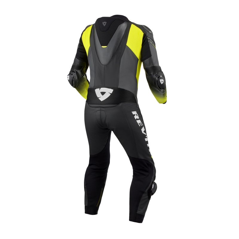 Skórzany kombinezon motocyklowy Revit Control Black-Fluo Yellow