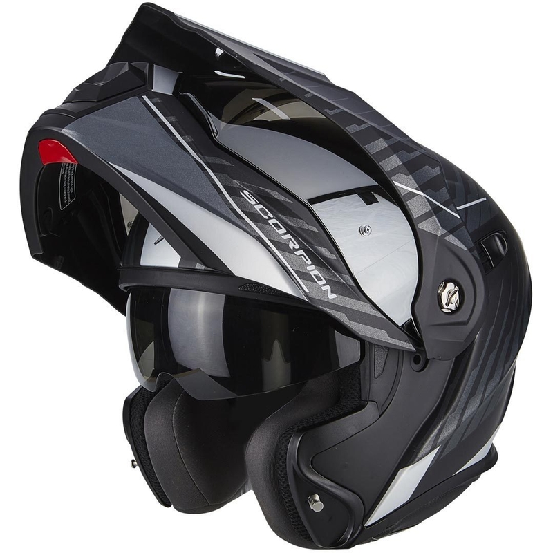 Szczękowy enduro kask Scorpion ADX-1 Dual czarny matowy-srebrny wyprzedaż