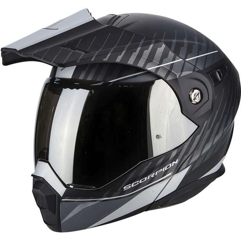 Szczękowy enduro kask Scorpion ADX-1 Dual czarny matowy-srebrny wyprzedaż