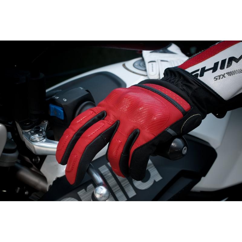 Rękawice motocyklowe Shima STX czerwone wyprzedaż