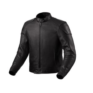 Kožená bunda na motorku Revit Morgan černá