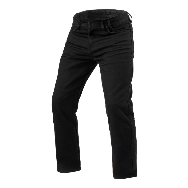 Czarne jeansy motocyklowe Revit Lombard 3 RF o skróconym kroju