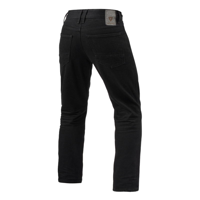 Czarne jeansy motocyklowe Revit Lombard 3 RF o skróconym kroju