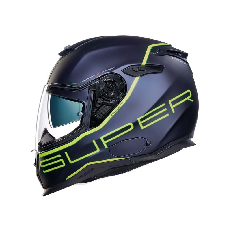 Integralny kask motocyklowy Nexx SX 100 Superspeed niebieski matowy-fluo żółty wyprzedaż