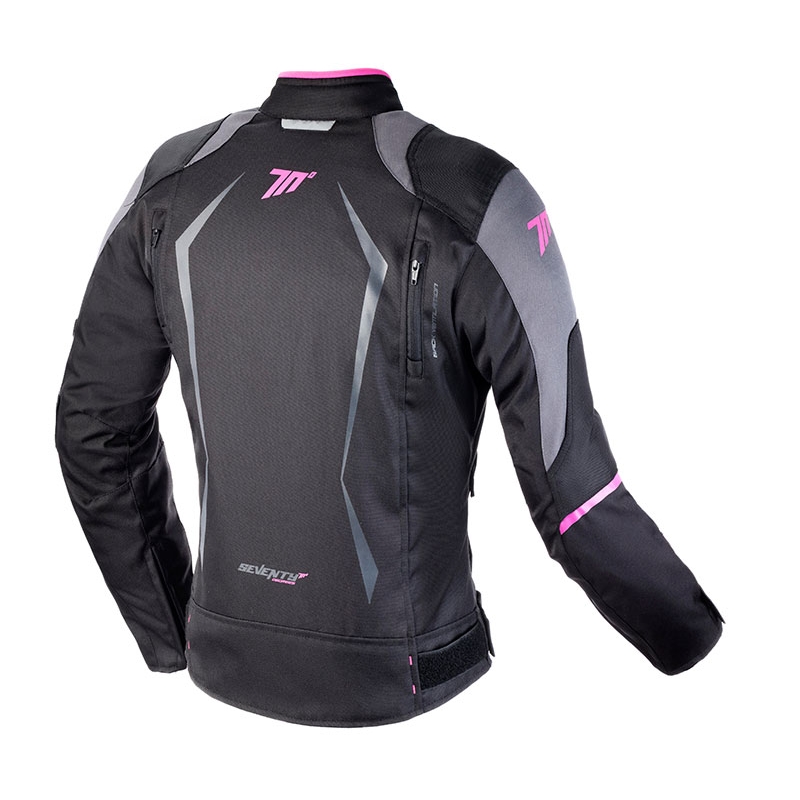 Kurtka motocyklowa damska SEVENTY DEGREES SD-JR49 czarno-różowa