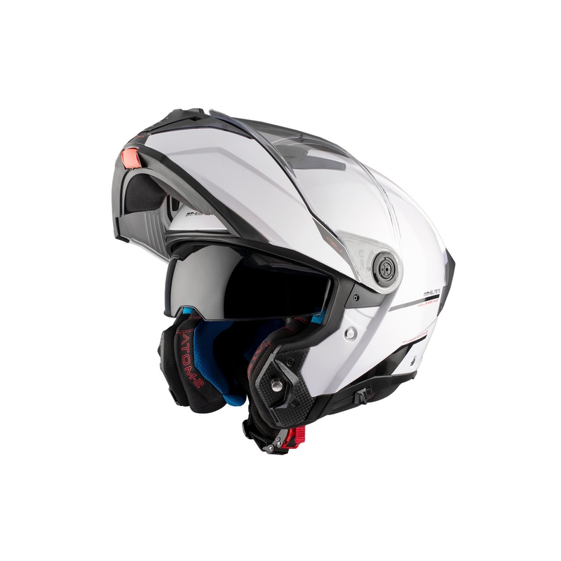 Kask motocyklowy MT ATOM 2 SV SOLID A0 biały błyszczący