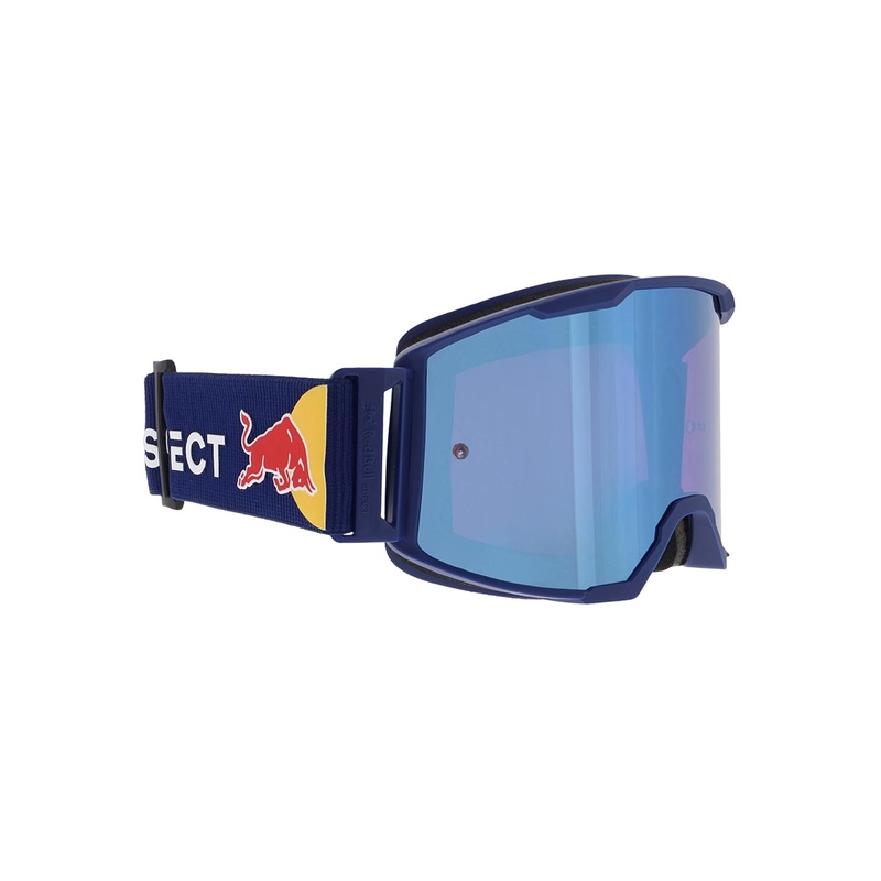 Gogle motocrossowe Red Bull Spect STRIVE S ciemnoniebieskie z niebieskimi soczewkami