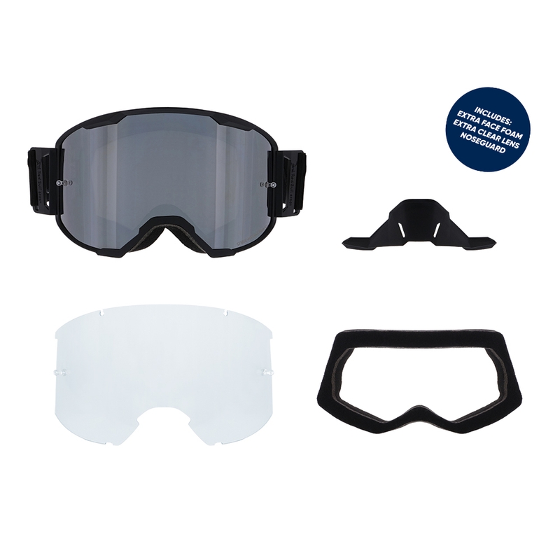 Gogle motocrossowe Red Bull Spect STRIVE S czarne z przyciemnianymi szybkami