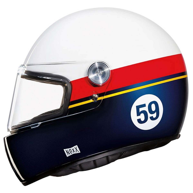 Integralny kask motocyklowy Nexx X.G100R biało-czerwono-niebieski wyprzedaż