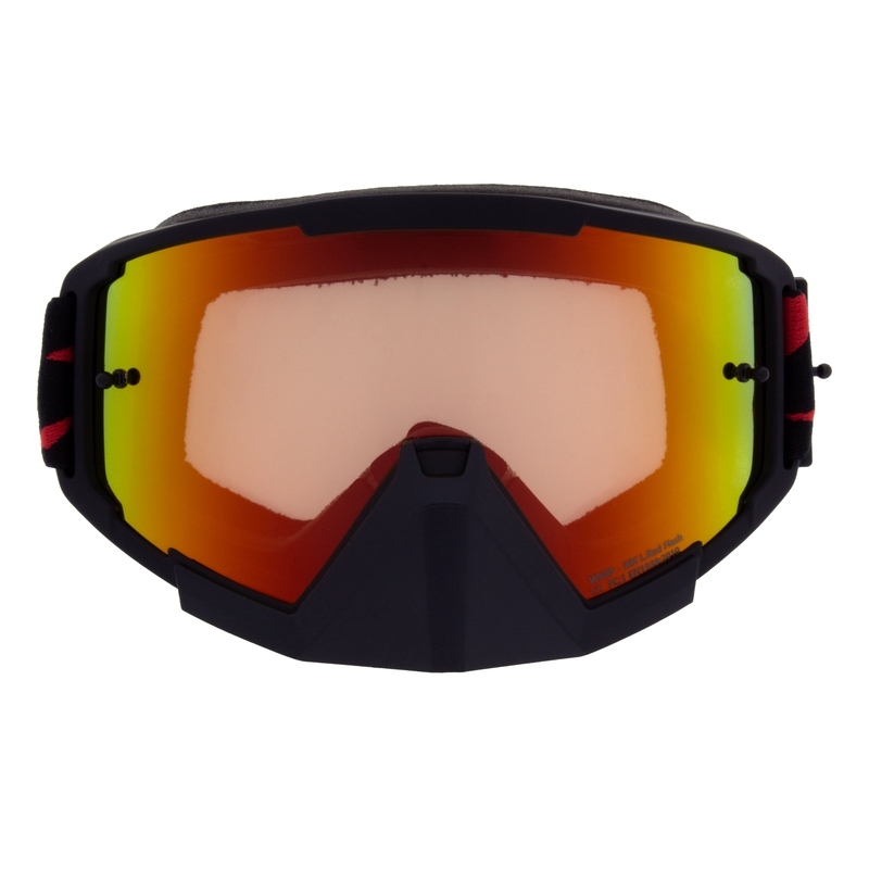 Gogle motocrossowe Red Bull Spect WHIP czarne z czerwono-żółtymi soczewkami