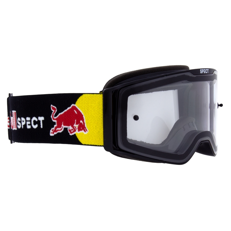 Gogle motocrossowe Red Bull Spect TORP czarne z przezroczystymi soczewkami