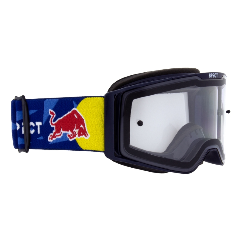 Gogle motocrossowe Red Bull Spect TORP niebieskie z przezroczystymi soczewkami